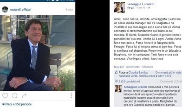 Dietro i post di Morandi c'è un social editor? Lui: no, mi aiuta Anna