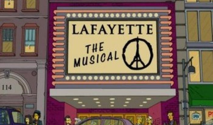 I Simpson celebrano le vittime di Parigi