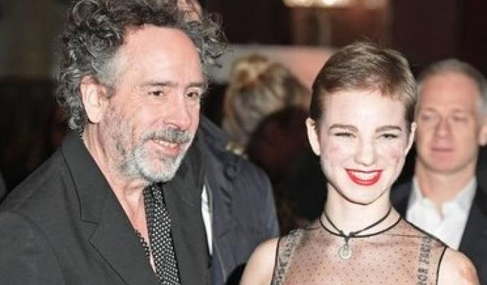 Tim Burton alla première di Miss Peregrine a Roma con Bebe Vio