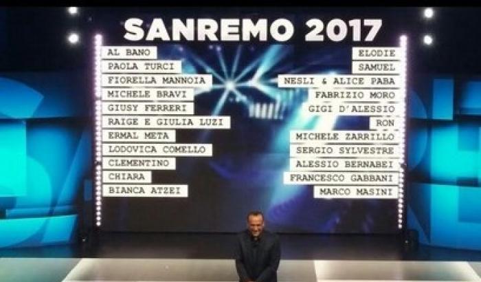 Sanremo, ecco i big in gara