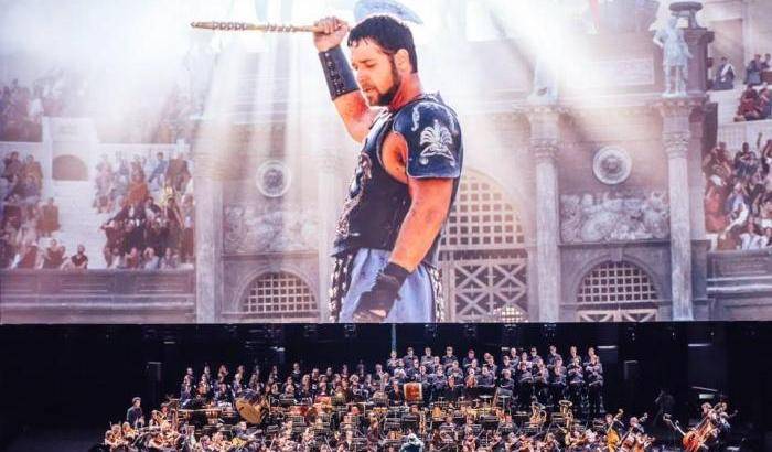 Il "Gladiatore" al Circo Massimo con l'orchestra dal vivo