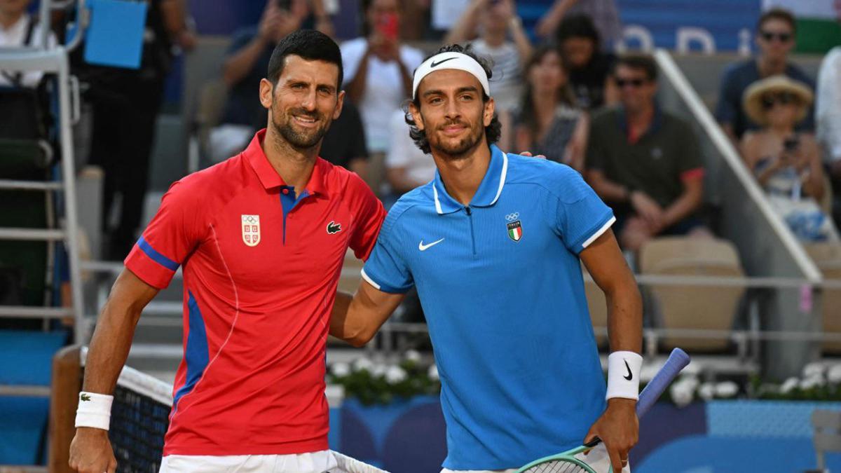 Tennis: Musetti si arrende a Djokovic