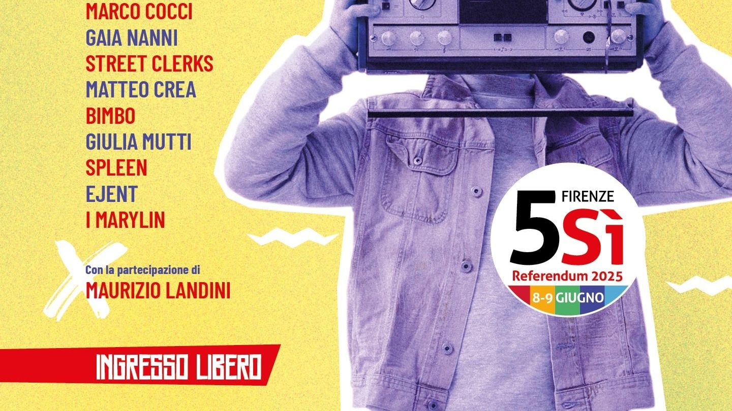 Firenze insieme per i 5 “Sì”: migliaia in piazza con Landini e Pelù