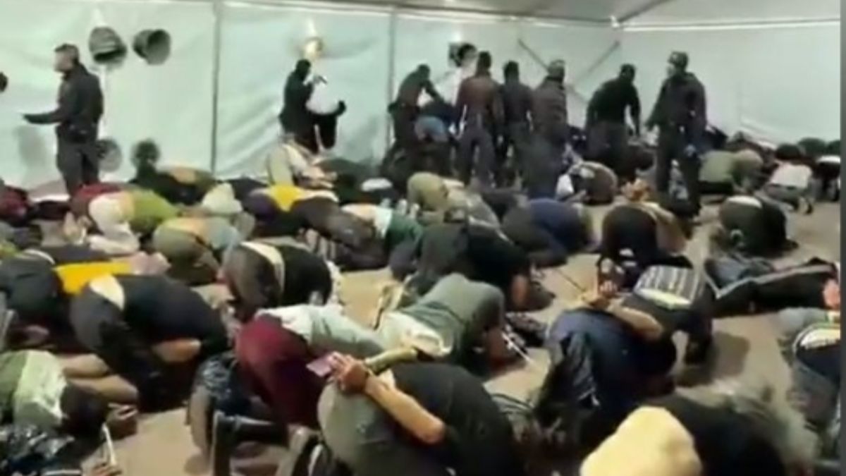 Flotilla Attivisti in ginocchio e faccia a terra: "Benvenuti in Israele, siamo noi i padroni di casa" provoca Ben Gvir